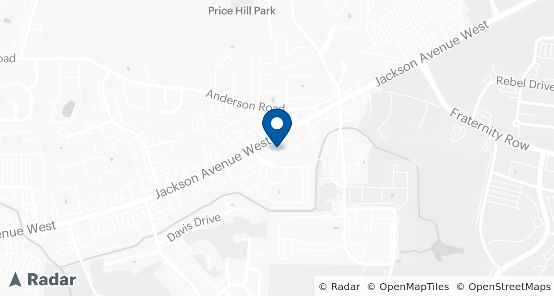 Map of Dairy Queen Location:: 1700 Jackson Avenue West, Oxford, MS, 38655